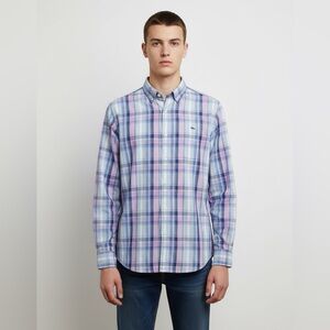 🕠 NWOT | Vineyard Vines | Slim Fit Whale Shirt | Cotton | Blue/Pink Plaid | M